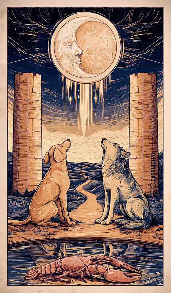 The Moon, tarot card